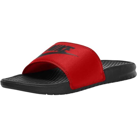 NWT Nike Men's Benassi Just Do It Sandal red Orbit/Black-Anthracite 13